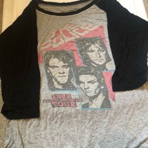The police 1882 North American tour baseball tee